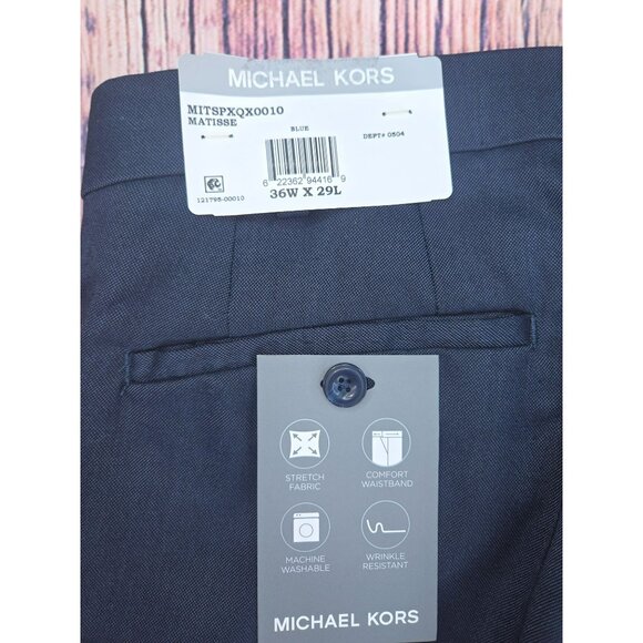 Michael Kors Mens Slim Fit Wrinkle Resistant Matisse Dress Pants NWT 36W X 29L - Picture 4 of 7